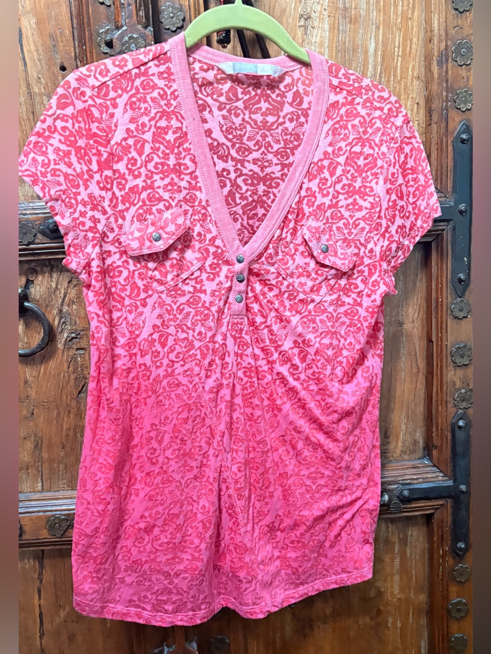 Athleta Printed Military Tee
- Pink Damask (Size Large) EUC